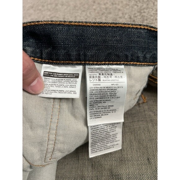 New LEVI’s 559 JEANS Men’s 44X30 Relaxed Straight Fit Blue Dark Wash Stretch - Picture 5 of 8